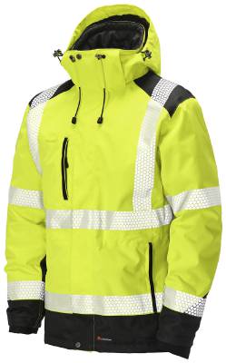L.Brador 430P Gulur Fóðraður Jakki Kl. 3 std 4XL Flexicomb