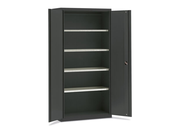 Blika Goymsluskáp MS-1 v/ 4 Hyllum RAL7016