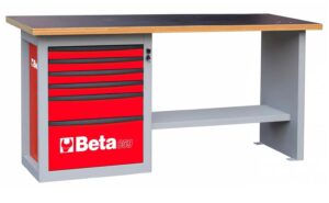 Beta Arbeiðsborð 2000x700 v/ 6 skuffum