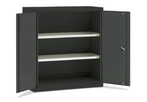 Blika Goymsluskáp MS-0.5 v/ 2 Hyllum RAL 7016