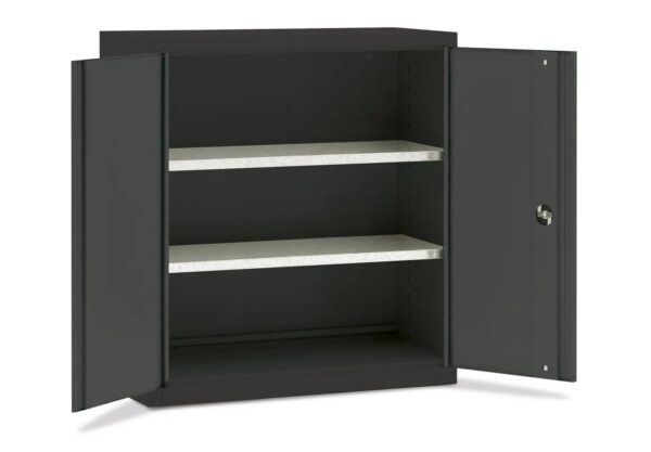 Blika Goymsluskáp MS-0.5 v/ 2 Hyllum RAL 7016