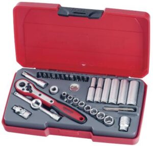 Teng tools 1/4" Topplyklasett 35 Deilir Tummar